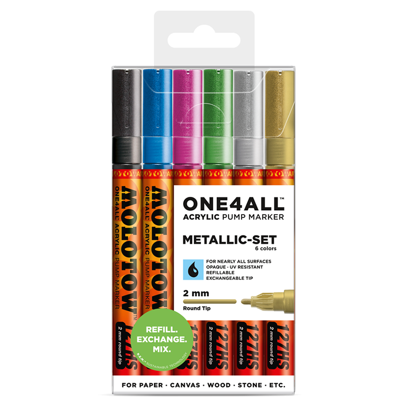 ONE4ALL™ 127HS 2mm 6x - Metallic-Set - Clearbox
