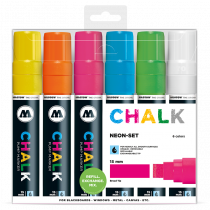 Chalk Marker 15mm 6x - Neon-Set Clearbox