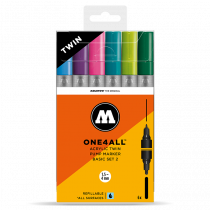 ONE4ALL™ Acrylic Twin 1,5mm/4mm 6x - Basic-Set 2 - Clearbox