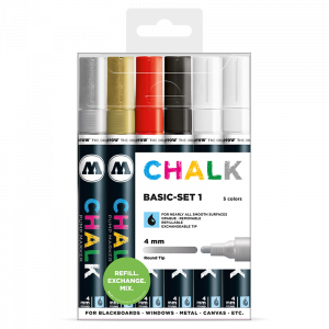 Chalk Marker 4mm 6x - Basic-Set 1 Clearbox