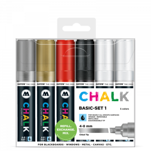 Chalk Marker 4-8mm 6x - Basic-Set 1 Clearbox
