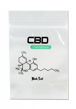 Black Leaf CBD Zipper bags 50µ