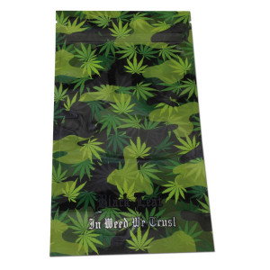 Black Leaf Mylar Zip Bags CAMOUFLAGE